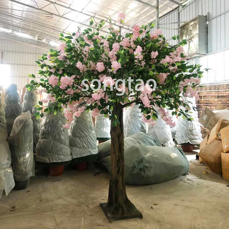 custom.songtao hot sale artificial colorful big cherry tree for indoor shopping mall wedding outdoor garden cherry tree