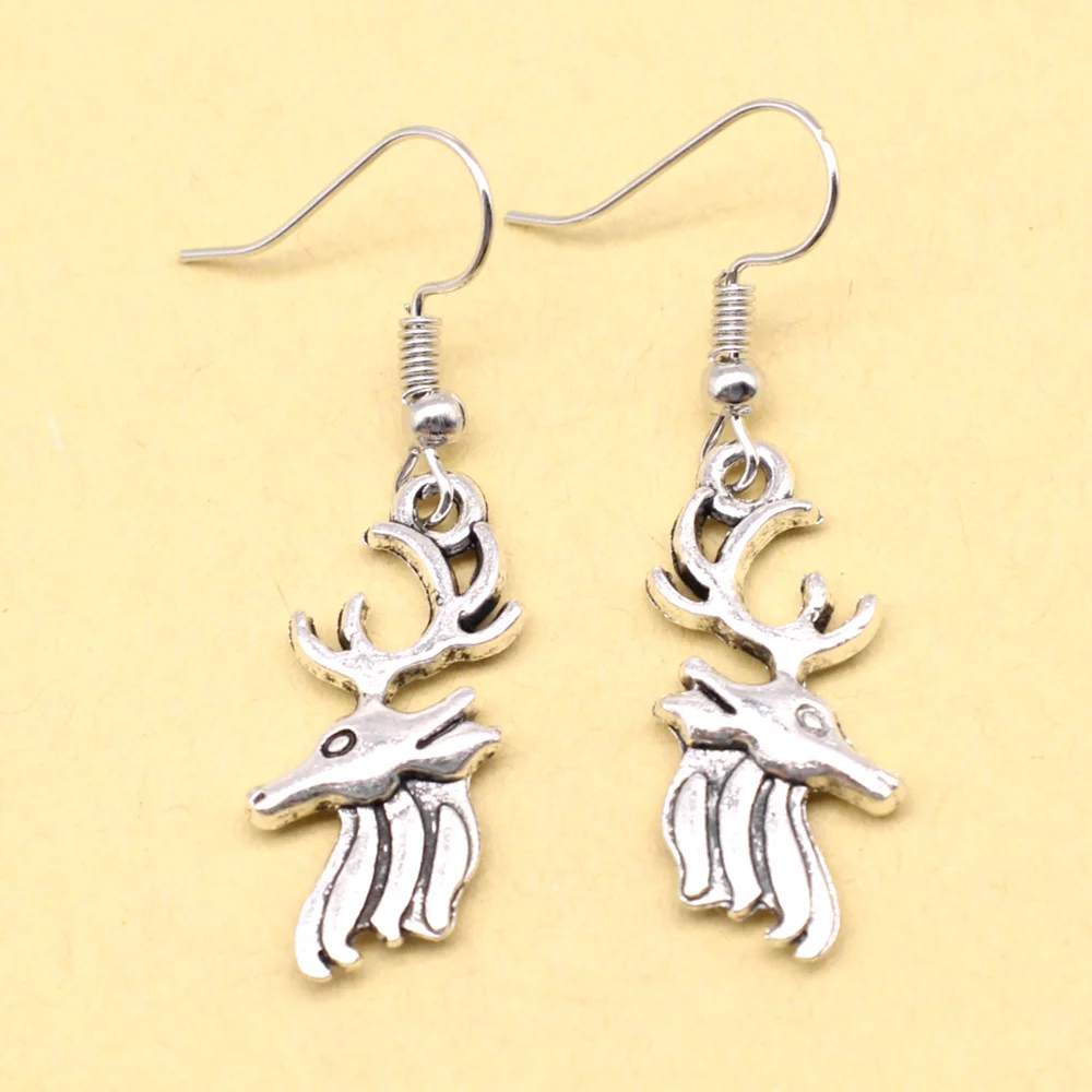 1 Pair Deer Earrings Man Jewelry For Women 12x27mm