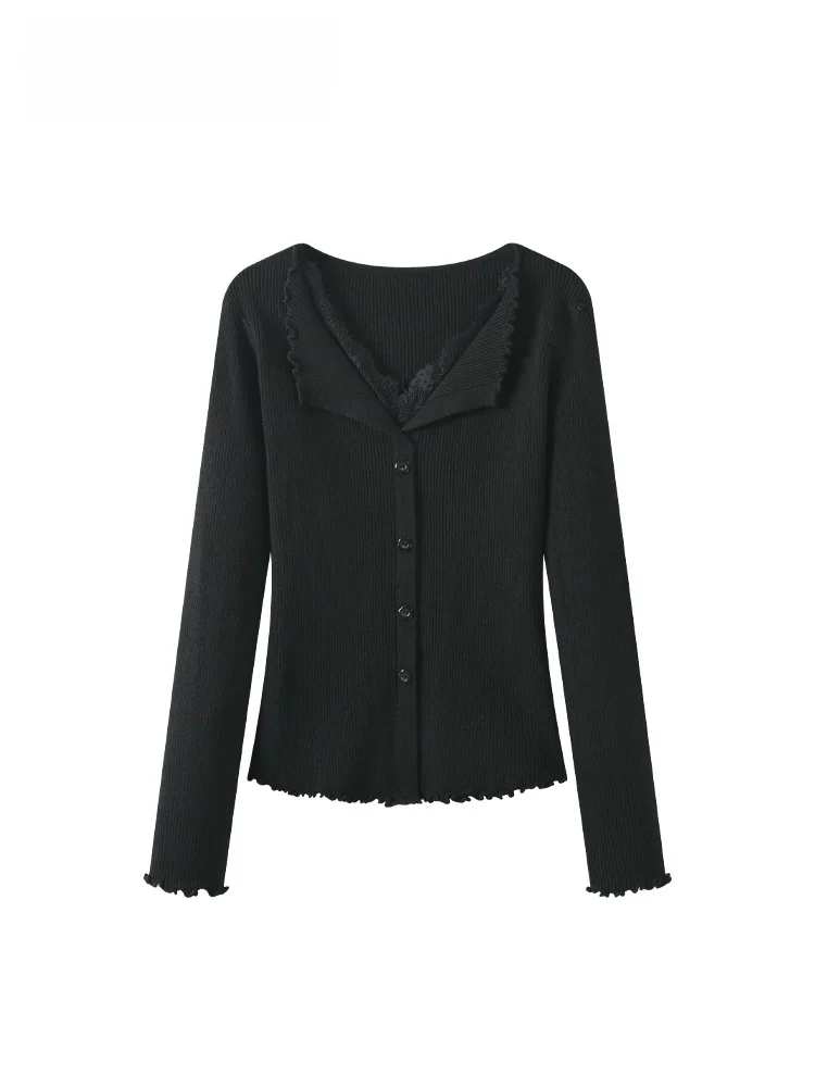 

plus Size Women's V-Ne Long Sve Base irt Ele Slimming Design Spring Faionable Boting Top Quali Knitted Wear