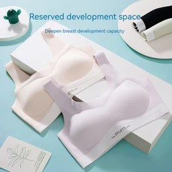 Girls' Puberty Sports Underwear For Primary  Middle School Students  Comfortable Seamless Bra With Beautiful Back Design