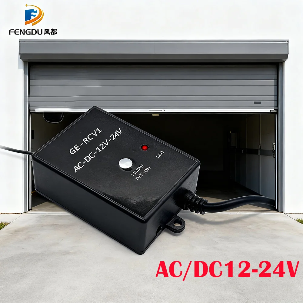 

Garage Door GE-RCV1 1 Channel Wireless Receiver Access Control System RF 433.92Mhz External Receiver
