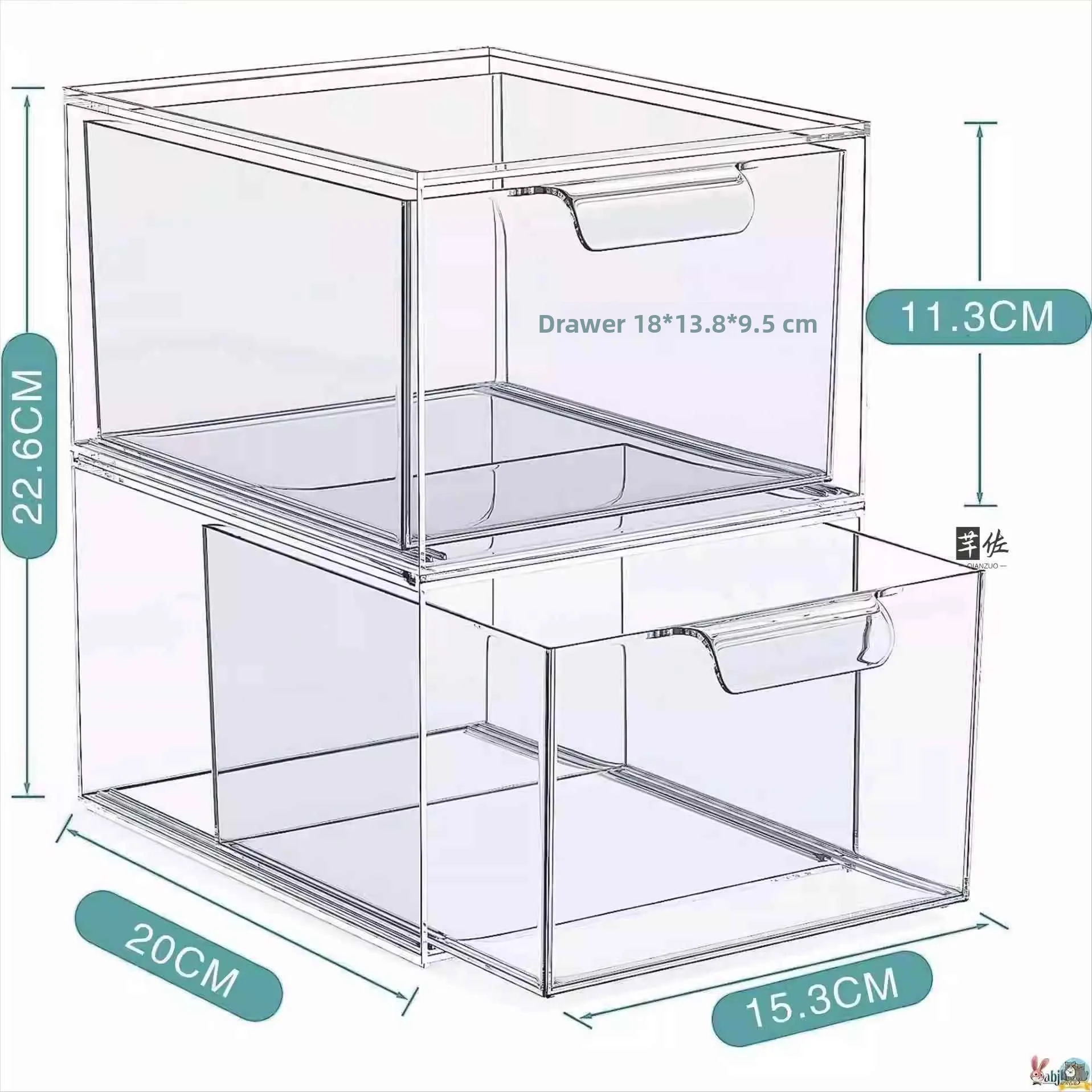 

Прозрачный акриловый настольный органайзер, пластиковый контейнер для хранения косметики, украшений и мелочей.