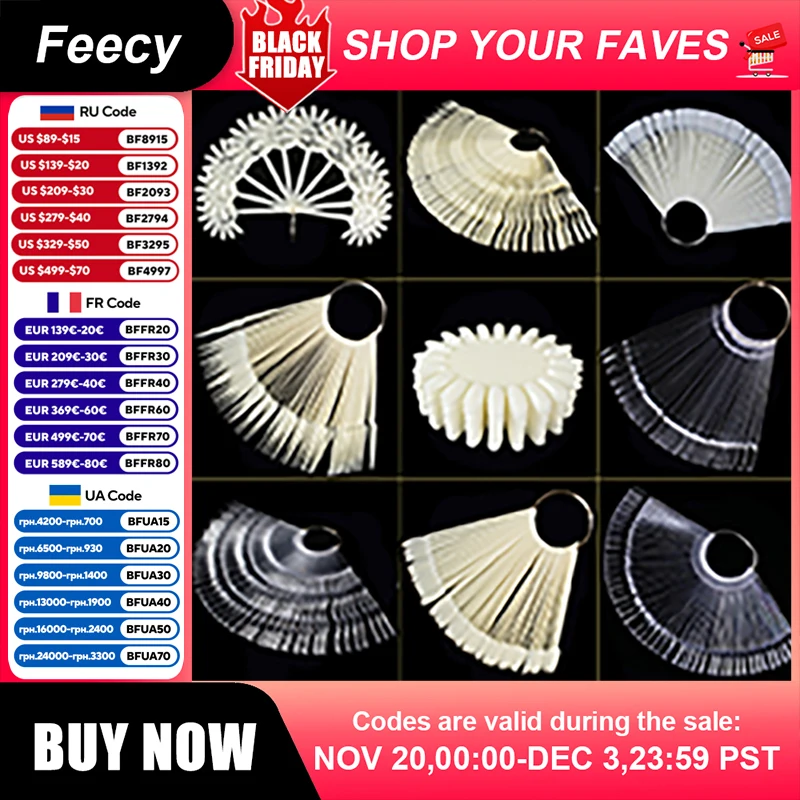 

1 Набор ложных кончиков для ногтей прозрачный натуральный черный дисплей для дизайна ногтей Овальный веерный стиль для маникюра кончики для маникюра