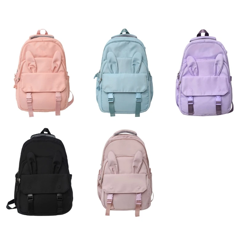 

Nylon Backpack for Women Spacious School Bag for Books and Supplies with Comfortable Strap Casual Daypack Laptop Bags