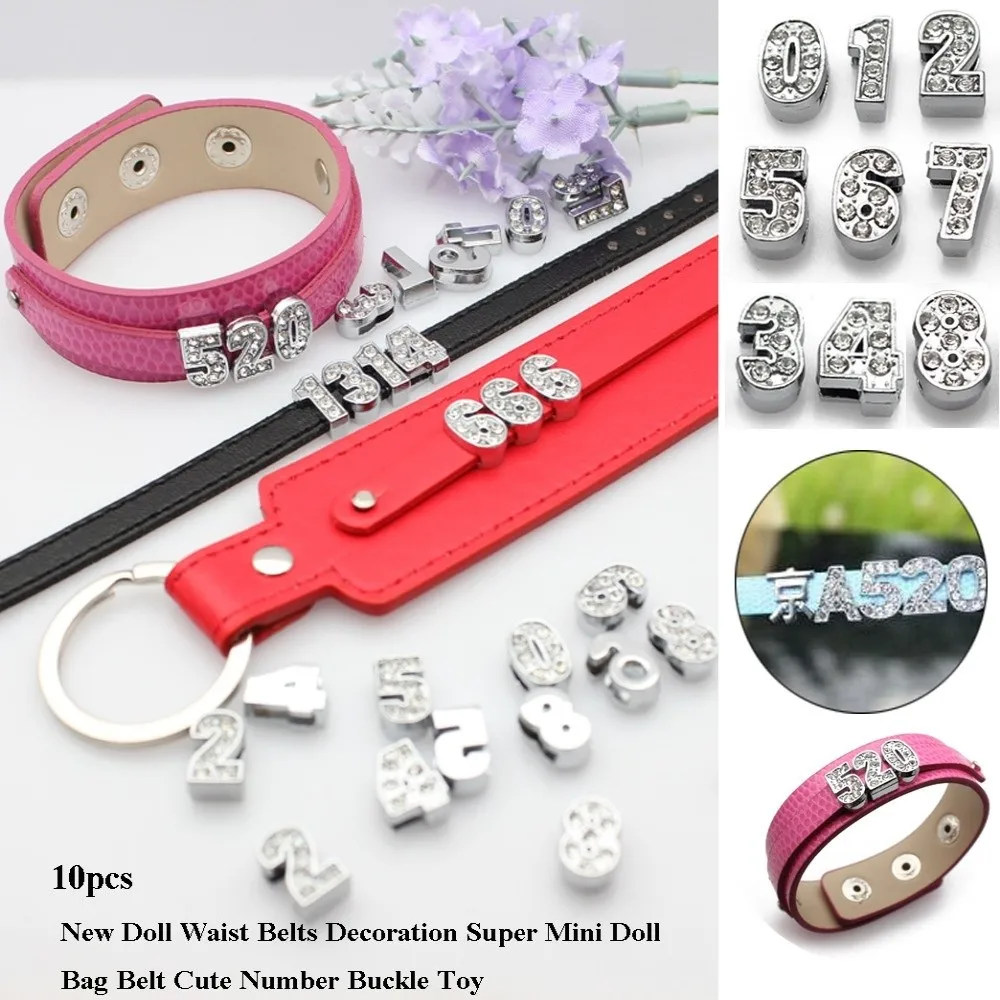

10pcs Super Mini Waist Belts Buckle Number Silver Color Belt Buckle Decoration Multistyles Bag Belt Decoration