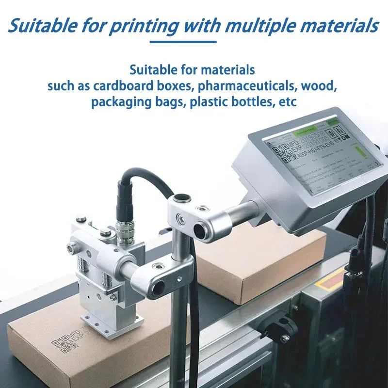 DCODE DC190T التلقائي على الانترنت طابعة نافثة للحبر الحرارية الصناعية TIJ طابعة دفعة رقم الشعار تاريخ النص QR طابعة ملصقات الأكواد الشريطية