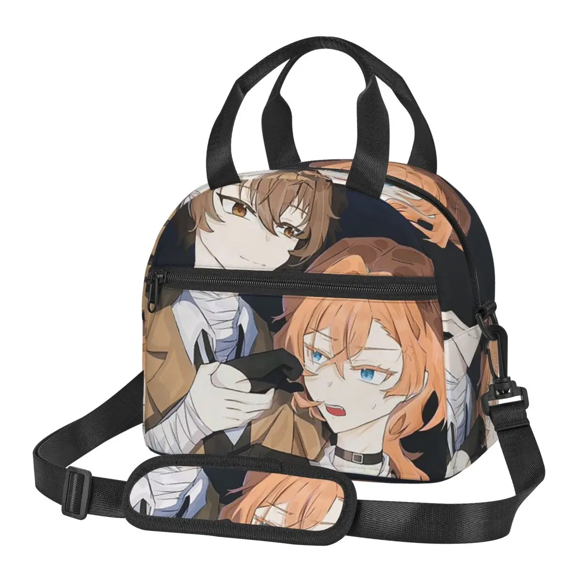 

Термосумка для обедов Bungou Stray Dogs Wan Anime с Дазаем и Чуей, портативный ланч-бокс для женщин и детей, термосумка-тоут для еды