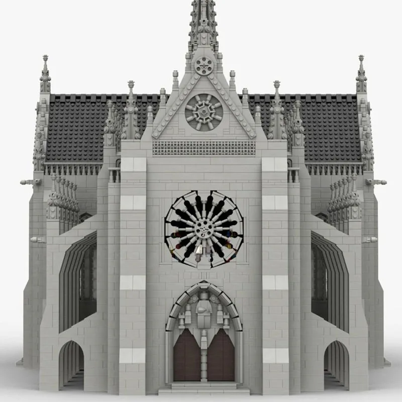 Novo moc bloco de construção modelo arquitetura igreja gótica modular brinquedo das crianças presente diy conjunto montagem