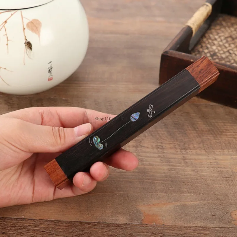 Creative Wooden Square Incense Box with Incense Plug Aromatherapy Tools Portable Hotel Soothing Spirit Yoga Meditation Fragrance