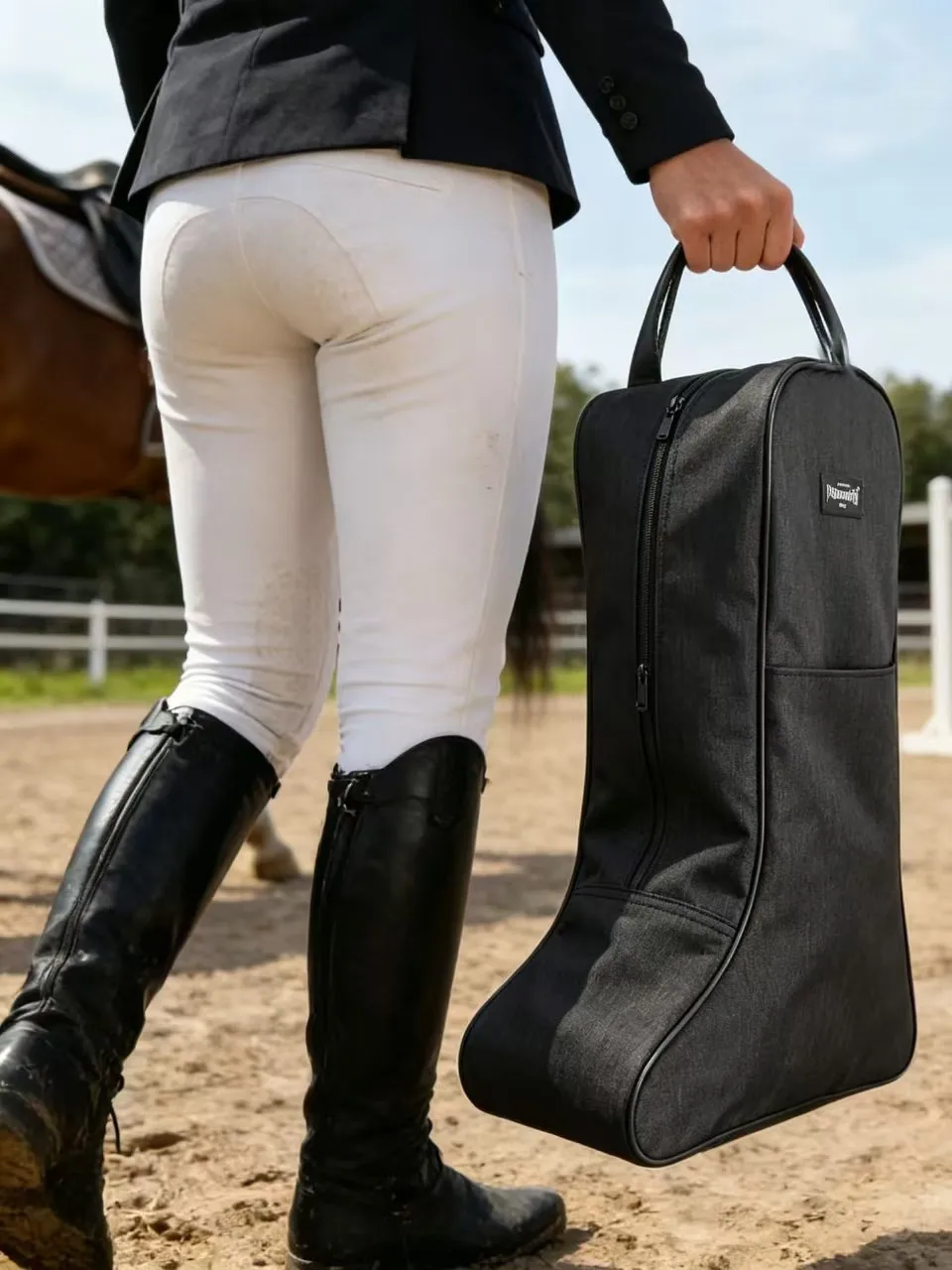 ポータブル大容量乗馬ブーツ収納バッグ-アウトドアスポーツ用品バッグ-メンズ特大サイズ乗馬ブーツバッグ