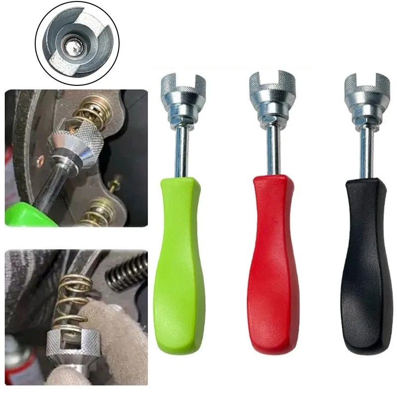 Car Drum Brake Repair Install Tool Alloy & Plastic 5.7 Inch Hold Down Washer Spring Shoe Compressor Brake Spring Washer Worker