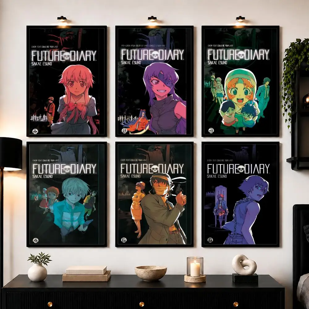 Anime M-Mirai Nikki The Future Diary Poster Wall Art Print Sticker for Bedroom Living Room Dorm Office Modern Home Decor