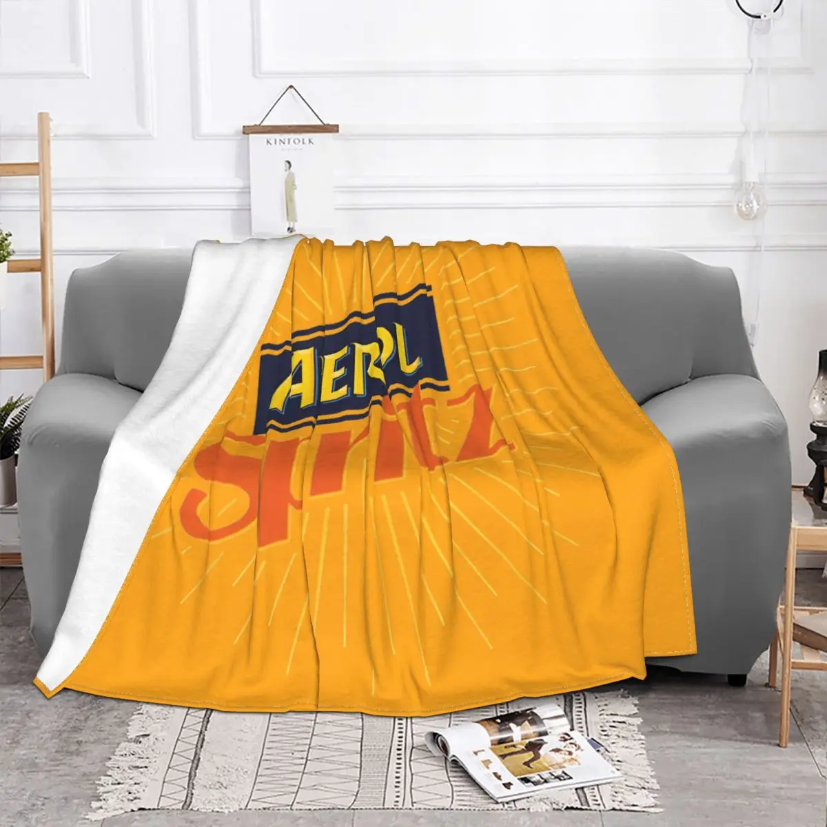 Aperols Spritz Blanket Fleece Summer Multifunction Super Soft Throw Blanket for Sofa Travel Bedspreads