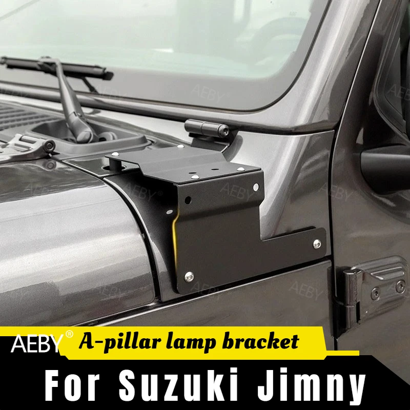 

For Jeep Wrangler 2018-2021 Lighting spotlight bracket,light box,Dual A-pillar windshield hinged light bracket,Car accessories