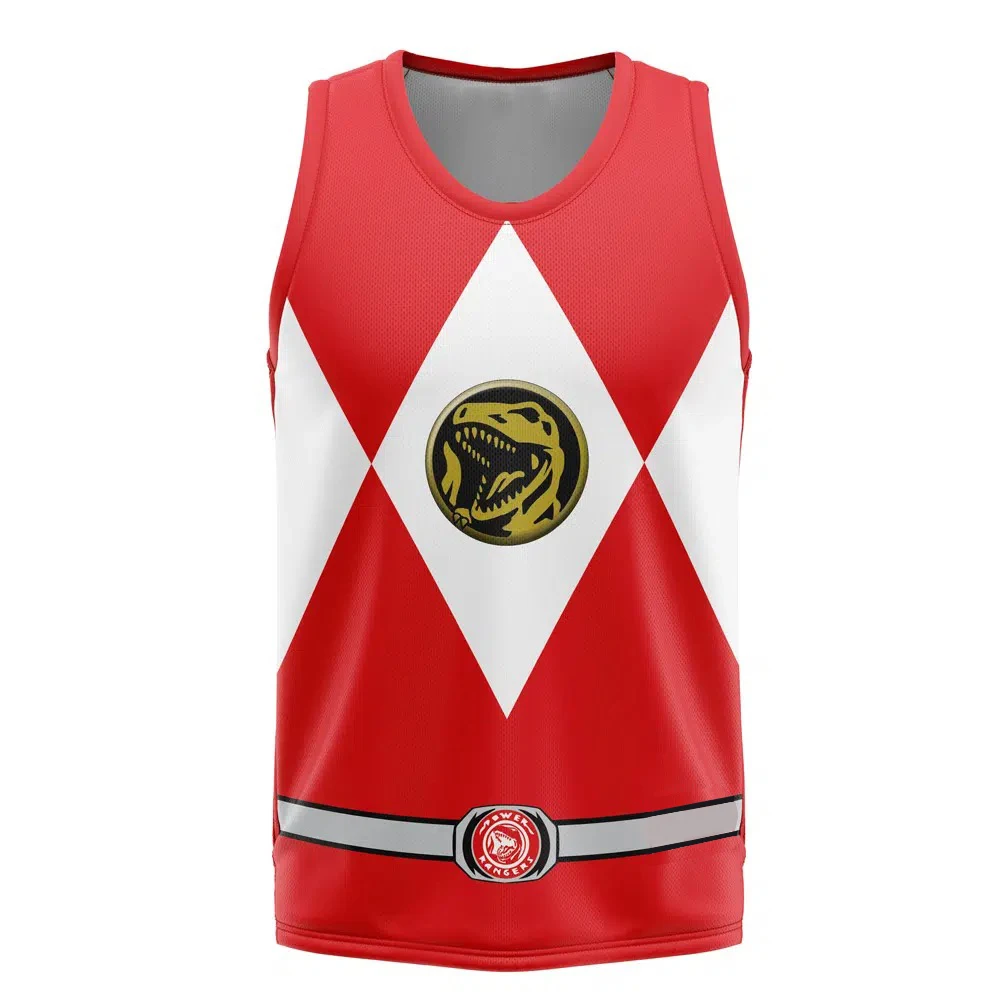 Bandai Periphery Power Rangers Gym Tank Top Anime Cosplay Costume Adult Kids Athleisure Vest Summer Quick-dry Soft Lightweight
