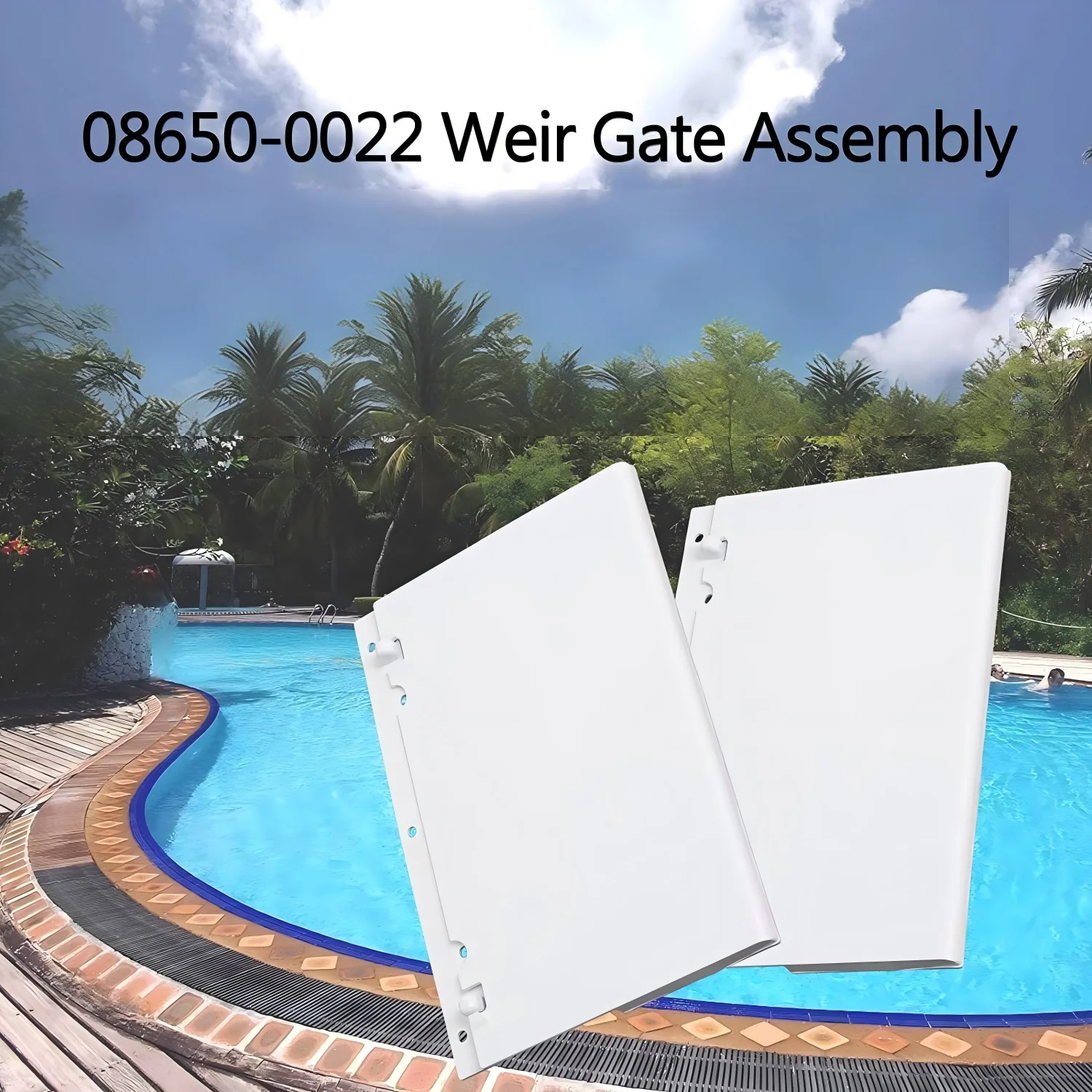 Componente de puerta de skimmer para piscina 08650-0022, compuerta de desagüe para reemplazo de skimmer de revestimiento de vinilo