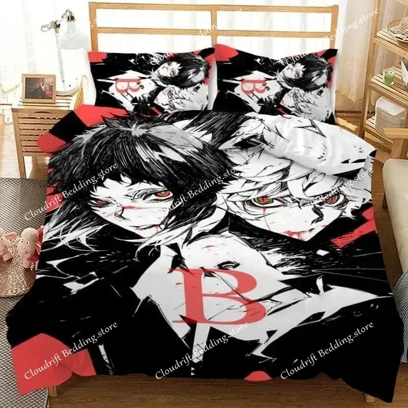 

Cartoon Duvet Cover Set Bungo Stray Dogs Tales of the Lost Bedding Sets Comforter Duvet Cover Pillowcase For Home Textiles