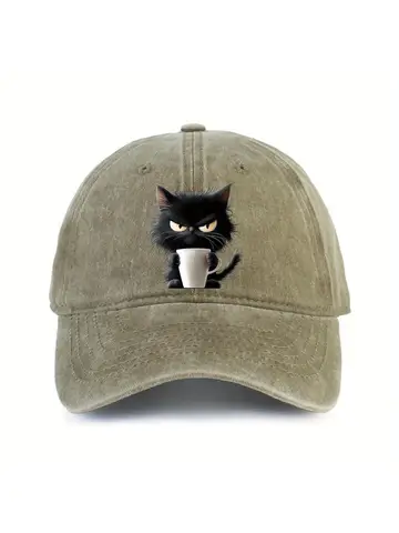 Cute cat printed baseball cap is a must-have for daily leisure, outdoor travel, and sun shading