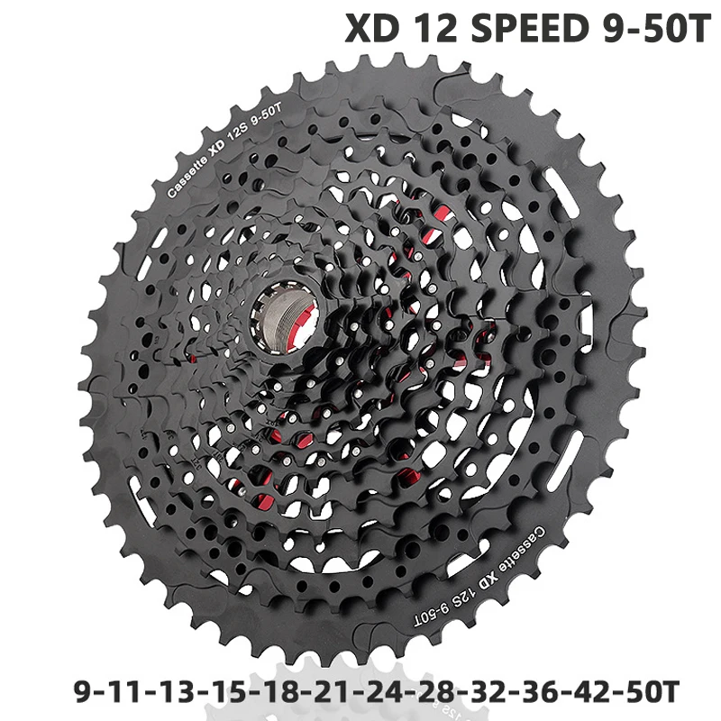 MTB Bike 12 Speed 9-50T XD Cassette 532g 556% RANGE 12S9-50T Cassette 12V Freewheel K7 XD Sprocket Compatible 12S GX Eagle M7100