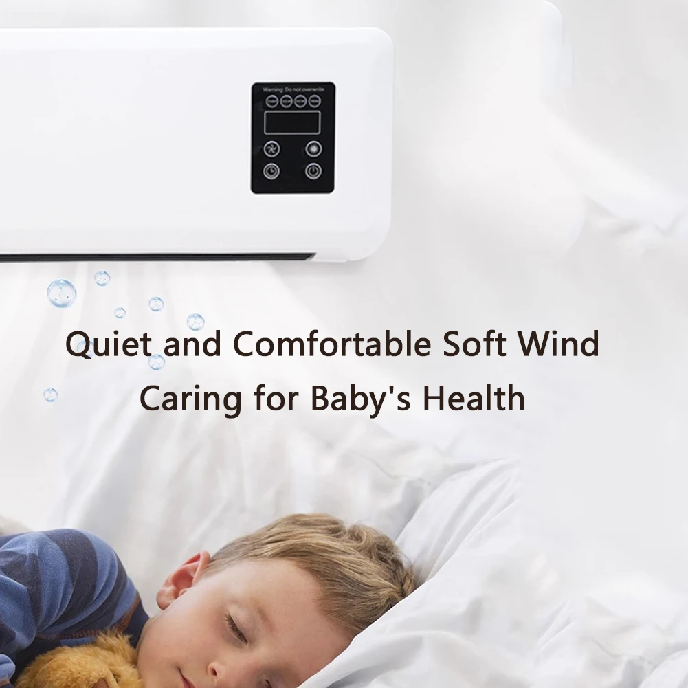 1500W Wall-mounted Electric Indoor Heater with Remote Control, 2 in 1 Mini Warmer / Ventilation Fan For Bedroom Bathroom Kitchen - view 4