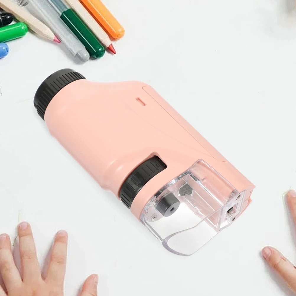 

1 set Educational Pocket Microscope Toy for Kids Science Exploration Tool Student Children Optical Biology Magnifier for School