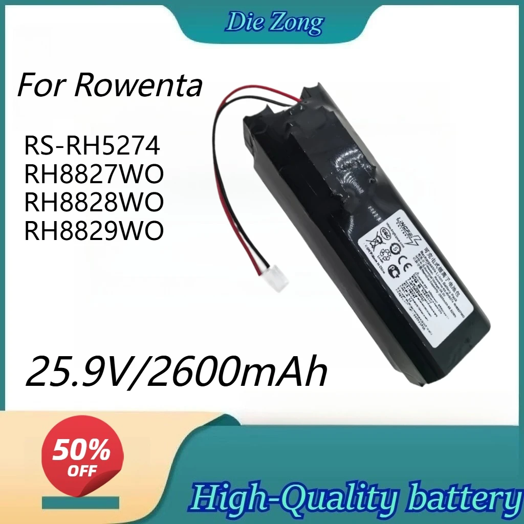 

Free shipping 25.9V 2600mAh Robot Vacuum Cleaner Battery For Rowenta RS-RH5274 RH8827WO RH8828WO RH8829WO Replacement Batteries