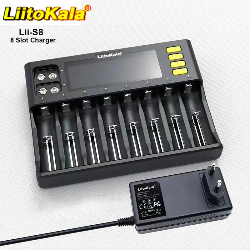 Liitokala Lii-S8 充電器　リチウムイオン電池 Liitokala Lii-S8 充電器 リチウムイオン電池 LiitoKala Lii-S8