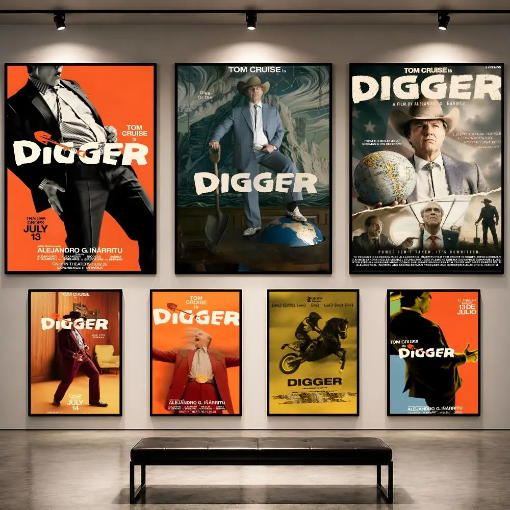 Movie Digger New Funny Poster Pop Wall Art PP Decorative Water-Resistant Print Apartment Dorm Office Room Decor Gift