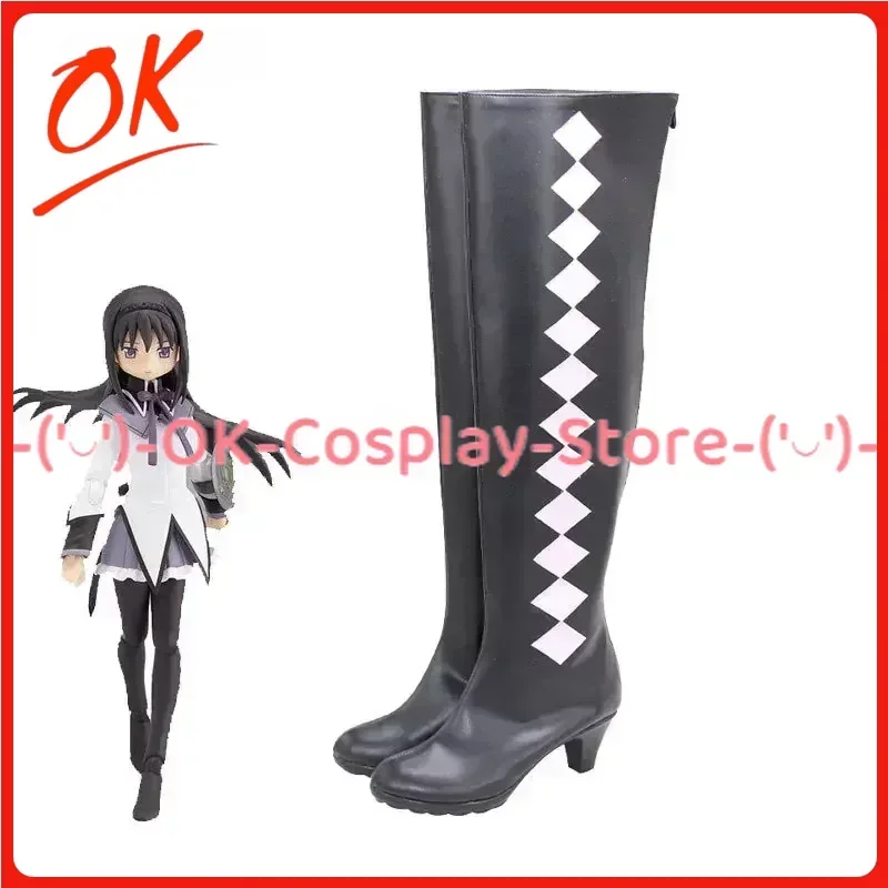 

[На заказ] Puella Magi Madoka Magica Akemi Homura обувь для косплея аниме реквизит для ролевых игр Хэллоуин карнавальные вечерние ботинки из искусственной кожи
