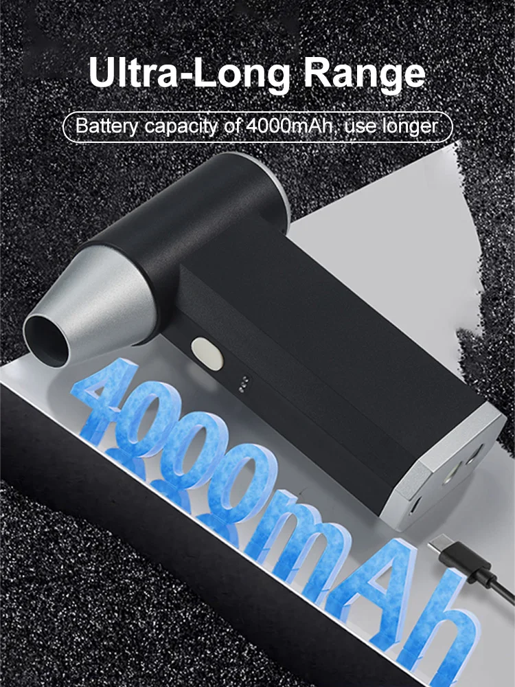 Potente ventilatore con ventola per condotto ad alta velocità Mini ventola Turbo Jet 110,000 RPM 50m/sTurbo ventola violento motore Brushless ad alte prestazioni