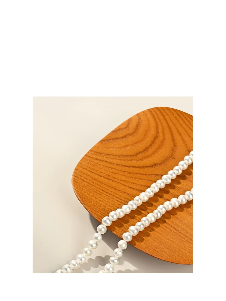 Oirlv Holzschmuck-Präsentationstablett - Natürliches Holzmaserungsdesign, ideal zur Präsentation von Schmuck, Halsketten und kleinen Accessoires. – Detail 2