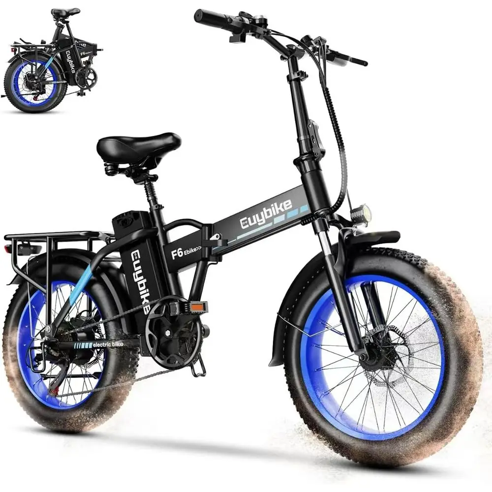 48V 20AH Removable Battery Electric Bike - 30+MPH, 70 Miles Range, 20 Tires for Adult Commuters & Beach Rides