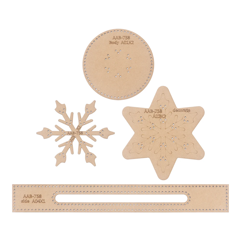DIY Creative Snow Star Bag Sewing Patterns,  Kraft Paper Template for Quilting Leather Christmas Coin Purse Stencils