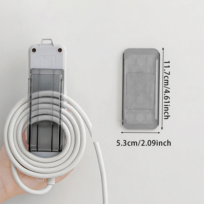 Soporte para cables de gestión de cables de barra de alimentación, retenedor de enchufe de escritorio autoadhesivo, retenedor montado en la pared, organizador de cables de alimentación