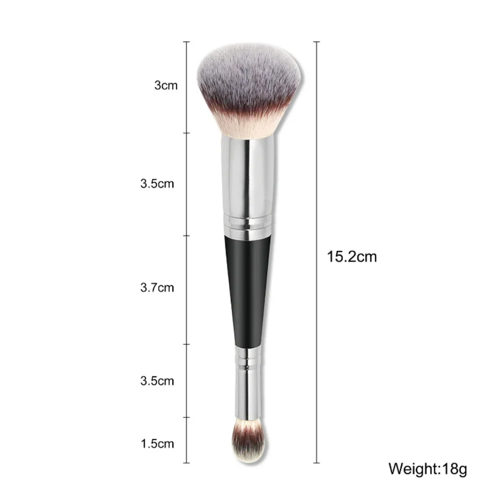 1 Stuks Professionele Cosmetica Make-Up Tool Dubbele Kop Multifunctionele Schaduw Highlight Blush Wenkbrauw Wimper Schoonheidsborstel 2 In 1