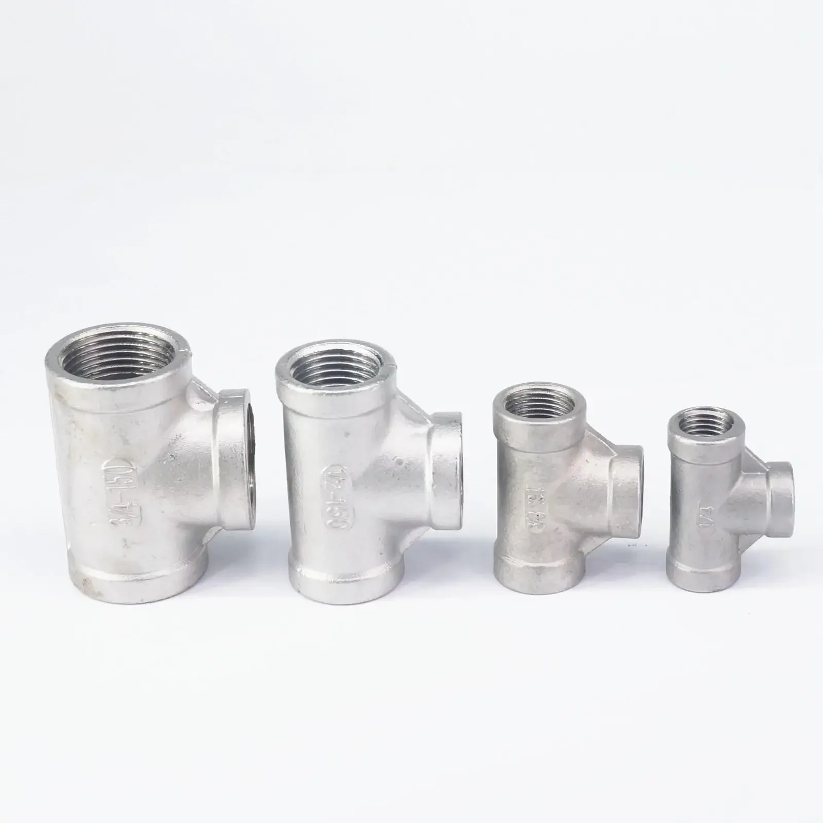 

1/8" 1/4" 3/8" 1/2" 3/4" 1" 1-1/4" 1-1/2" 2" BSP Female 304 Stainless Steel Equal Tee 3 Ways Pipe Fitting Adapter