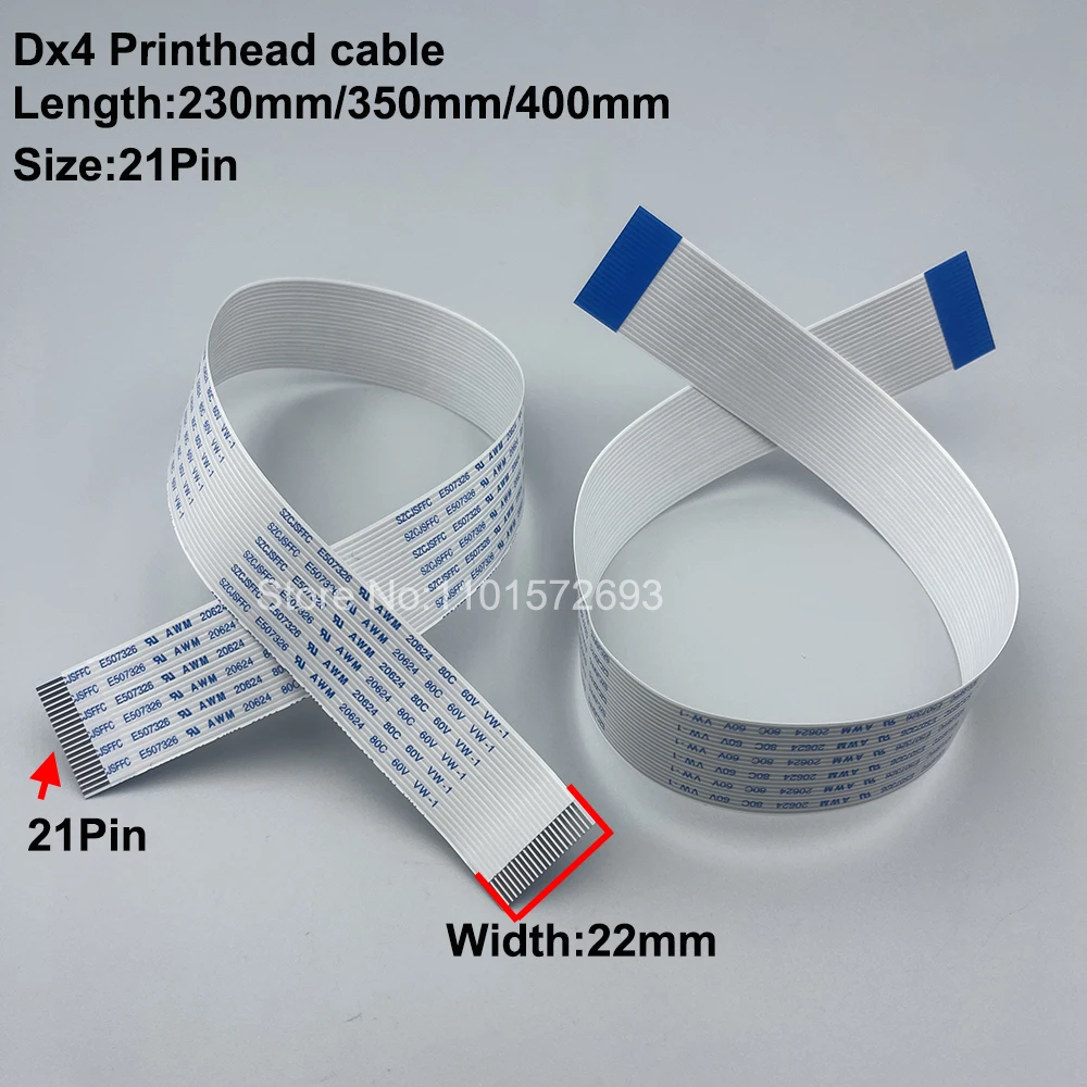 4Pcs for Epson DX4 Printhead Cable 21pin of Mimaki JV22 JV3 JV4 TS3 TX2 TS2 Roland Mutoh 8100 Printer 21p FFC Flex Flat Cables