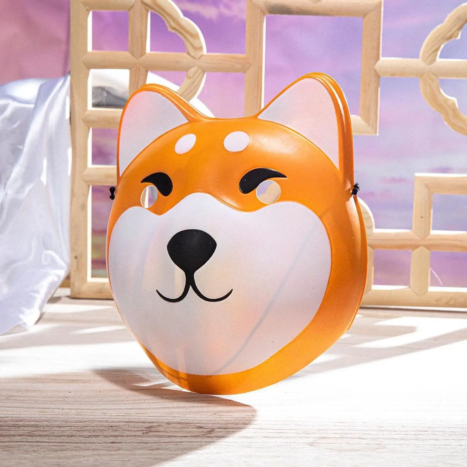 Máscara de Shiba Inu Cosplay hombres mujeres máscara de Cosplay de animales para mascarada de Festival