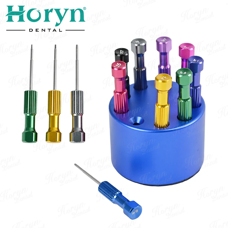 Horyn Dental Implant Driver Stainless Steel Implant Screwdriver Tool Anti Slip Base Compatible with Multiple Implant Systems