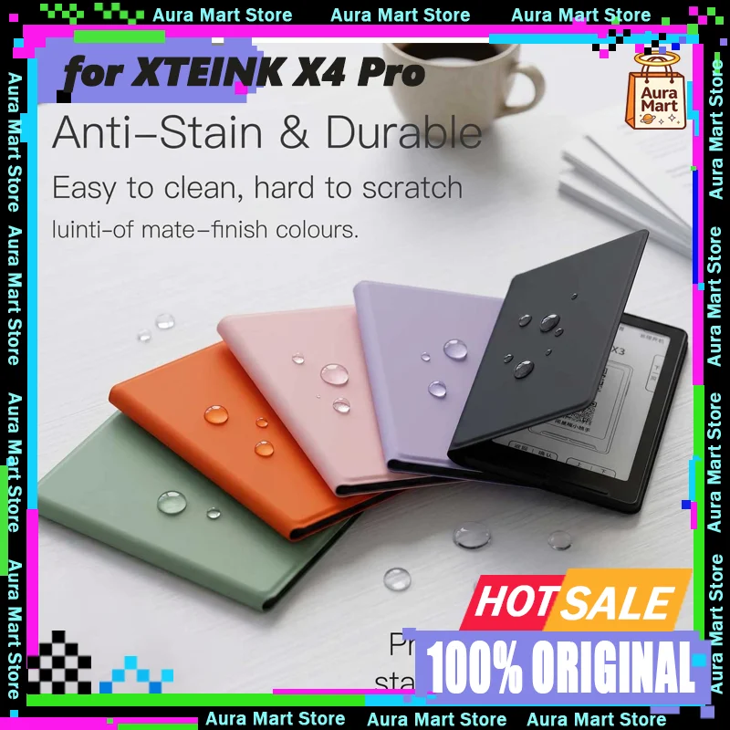 Magnetic Protective Case for XTEINK X4 Pro Multicolor Reader Protective Cover for XtrinkX4Pro E-ink Electronic ReaderAccessories
