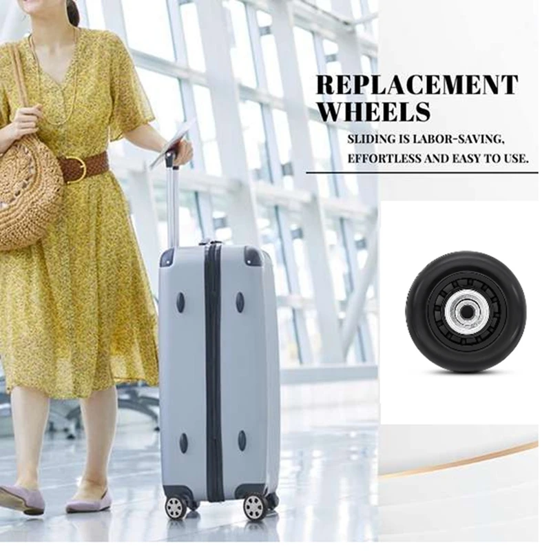 1 Pair Universal Swivel Luggage Suitcase Wheel Replacement Caster Luggage Wheel Replacement Luggage Accessories