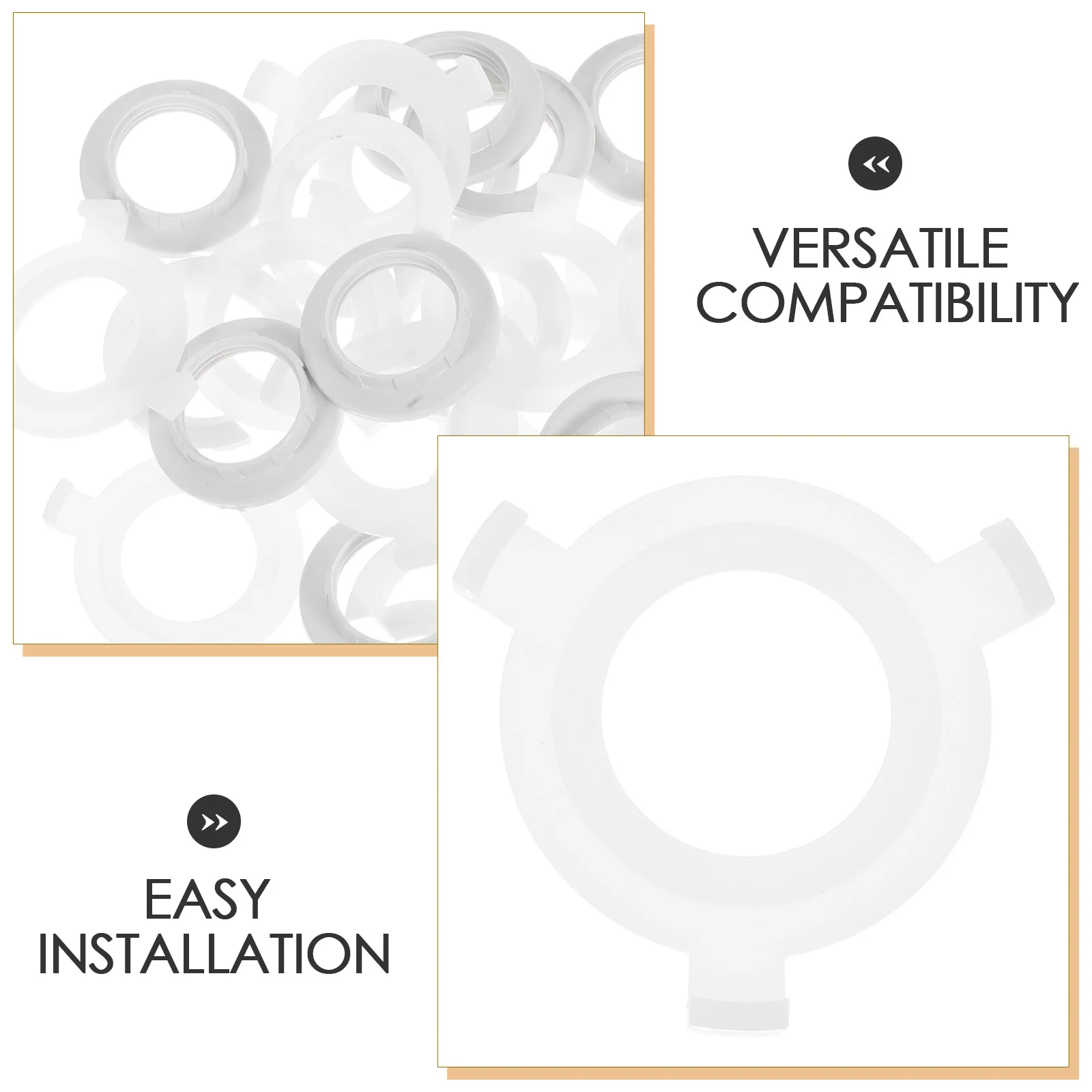 30Pcs Lamp Shade Adapter Rings Clip-on Lampshade Converter Ring Set Light Socket Shade Rings Lamp Base Light Fittings