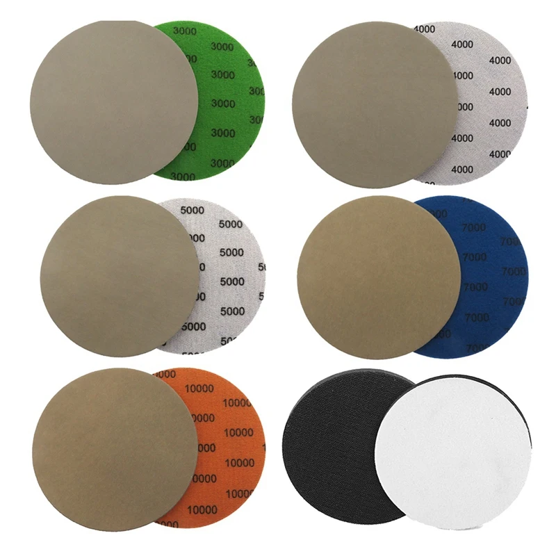 

25 Pieces Sandpaper Grinding Disc With Interface Pad, For Random Track Sander, Automobile, Wood Polishing And Sanding