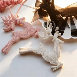 Christmas Elk Aromatherapy Wax Silicone Molds Deer Animal Plaster Gypsum Mold For Car Pendant Wax Candle Mould