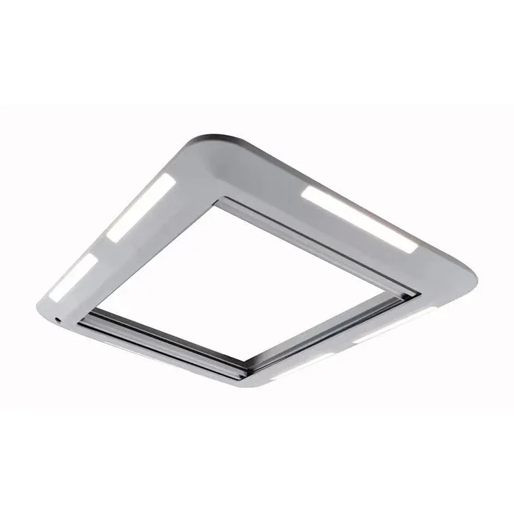 Motorhome Roof Window With LED Light Caravan Hatch Window with 400X400mm RV Skylight For Trailer