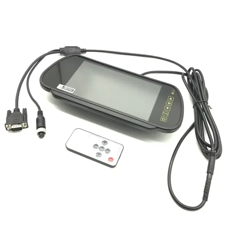 Factory 7-Inch Rearview Mirror with VGA Aviation Interface Connector LCD Video for Truck Bus Car MDVR