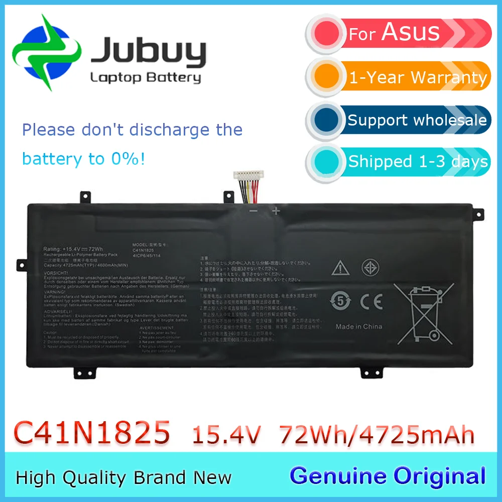 C41N1825 15.4V 72Wh Original Laptop Battery for Asus VivoBook X403FA I403FA X403FA-EB036T ADOL14F 0B200-03250000