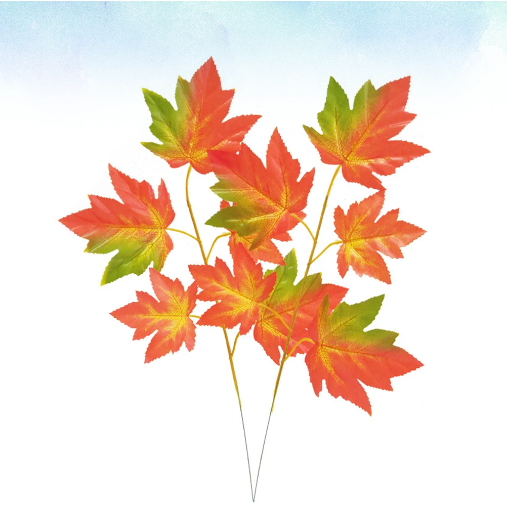 

10pcs 5 Halloween Birthday Home Maple Artificial Maple Leaf Leaf Decor Artificial Leaves Leaves Decor Party Props