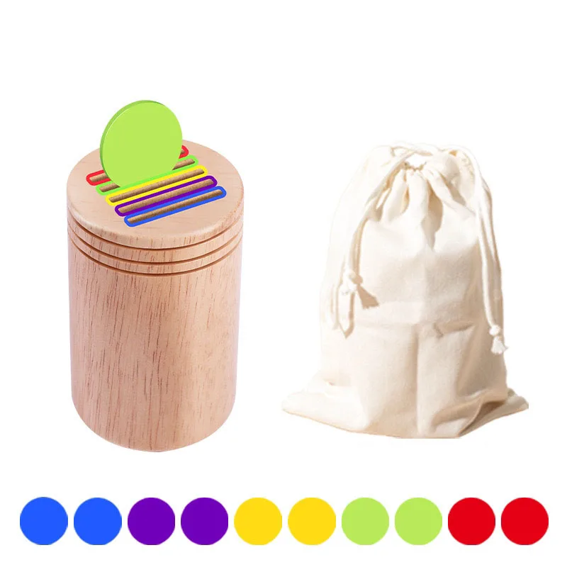 Montessori Kleursortering En Hoeveelheid Cognitieve Balansstokken Hand-Oog Coördinatie & Sensorische Cognitie Houten Speelgoed Voor Kinderen
