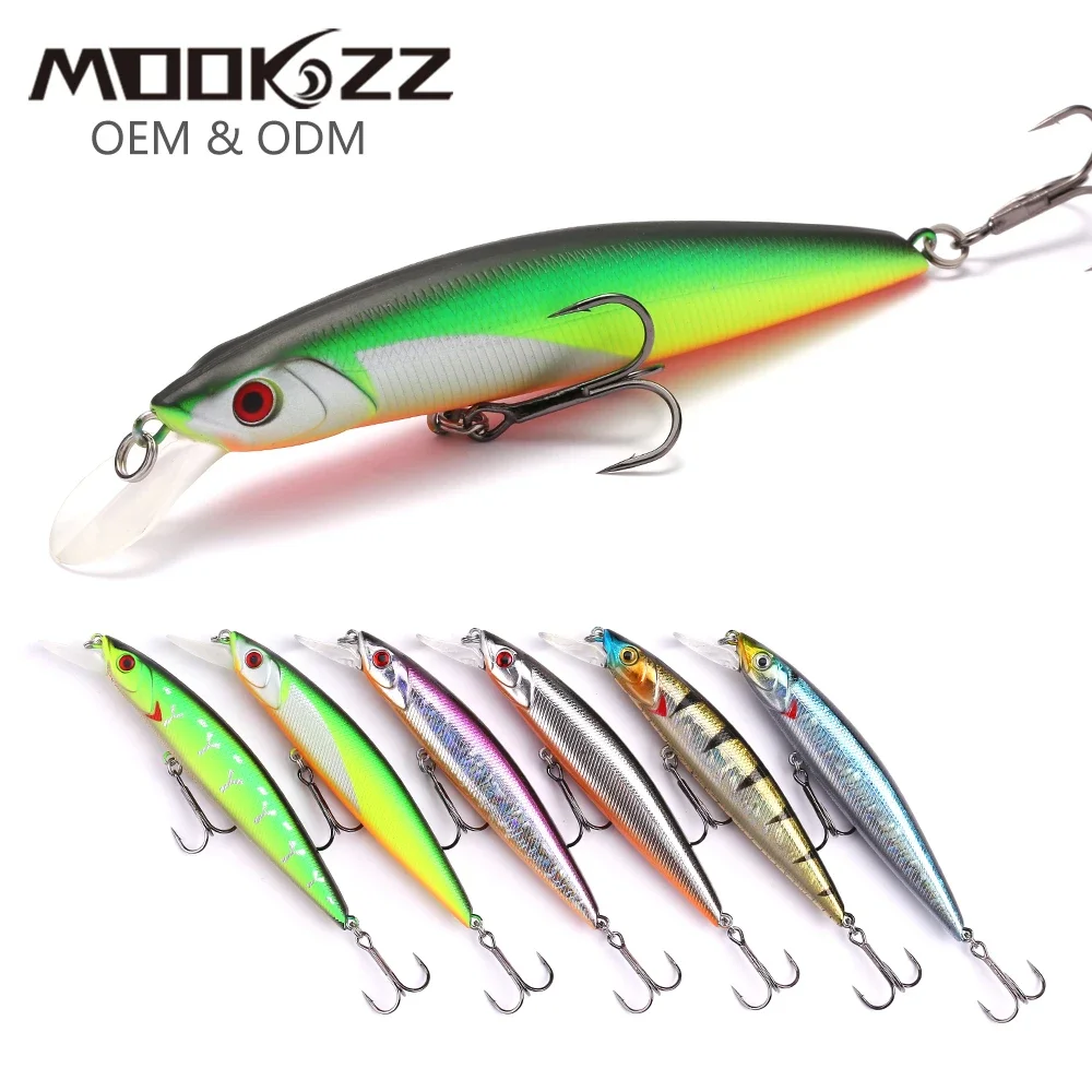 SEA Minnow Suspension Lure 105MM 14G  Wobble Hard Fishing Lure 3D Eyes Suspension Minnow Fishing Lure Crankbait